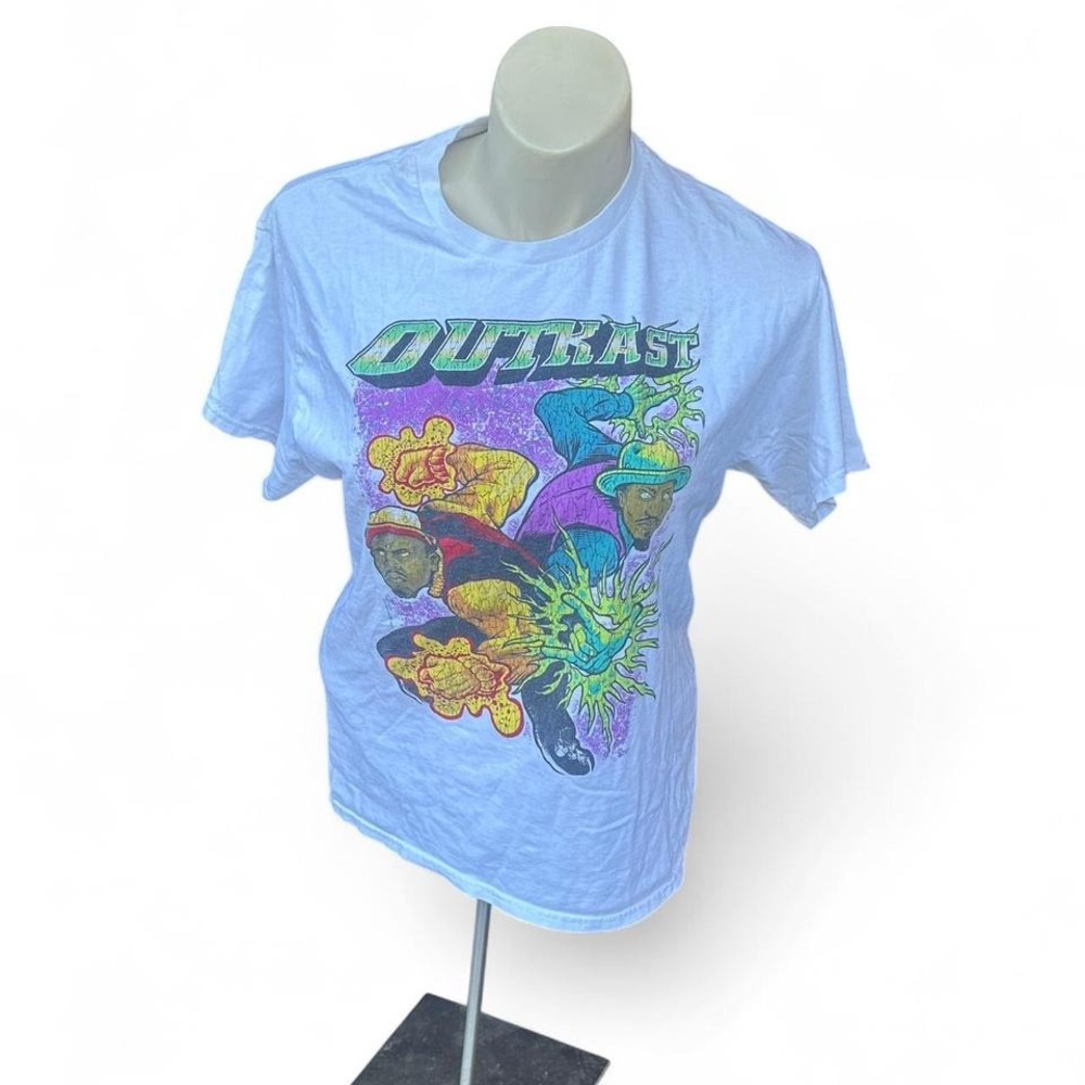MENS WHITE‎ GRAPHIC OUTKAST TEE LARGE